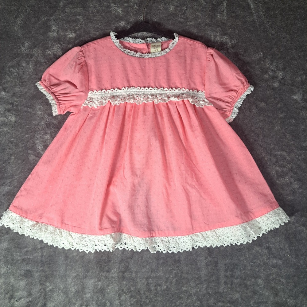 Matilda Jane Pink Lace Babydoll Dress Cottagecore Toddler‎ Girls Vintage Style